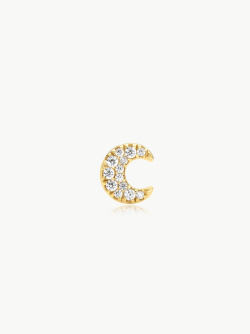 Ania Haie Gold Crescent Moon Barbell Einzel Ohrstecker Ania Haie Gold Crescent Moon Barbell Einzel Ohrstecker